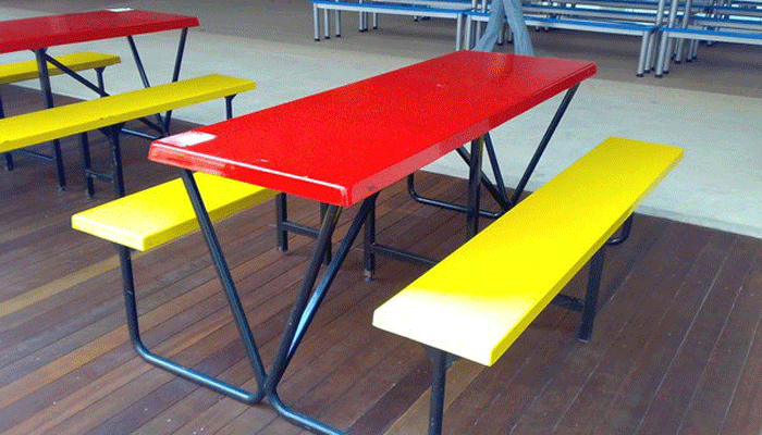 Bench Type Canteen Table 02